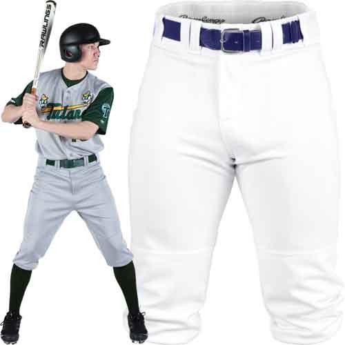 White/Black, Small Rawlings Youth Baseball Pant 